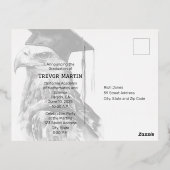 ニース写真卒業箔招待状葉書 箔招待状ポストカード (裏面)