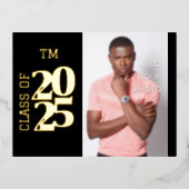 ニース写真卒業箔招待状葉書 箔招待状ポストカード (正面)