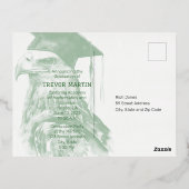 ニース写真卒業箔招待状葉書 箔招待状ポストカード (裏面)