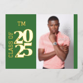 ニース写真卒業箔招待状葉書 箔招待状ポストカード (正面)