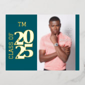 ニース写真卒業箔招待状葉書 箔招待状ポストカード (正面)