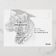 ニース卒業箔フォト招待状はがき