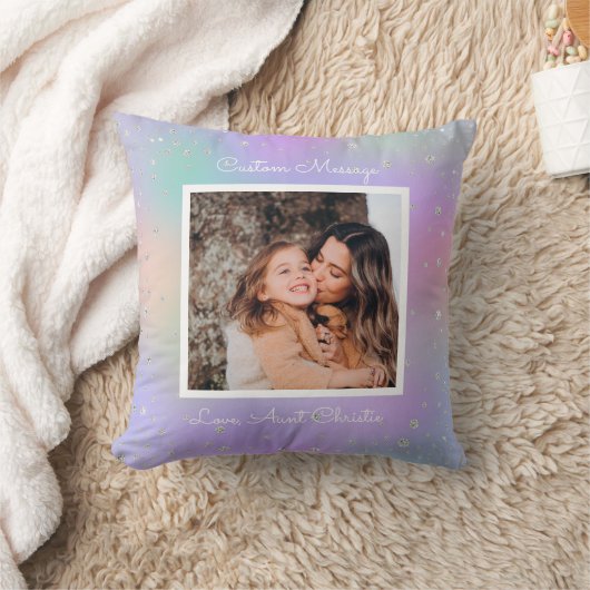 ニース叔母カスタムさんフォトパープル クッション (ブランケット)