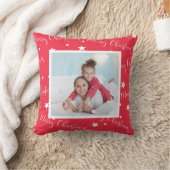 ニース叔母カスタムさん写真赤いクリスマス クッション (ブランケット)