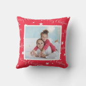 ニース叔母カスタムさん写真赤いクリスマス クッション (裏面)