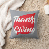 ニース文字感謝祭タイポグラフィオンリーフ クッション (ブランケット)
