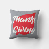 ニース文字感謝祭タイポグラフィオンリーフ クッション (裏面)