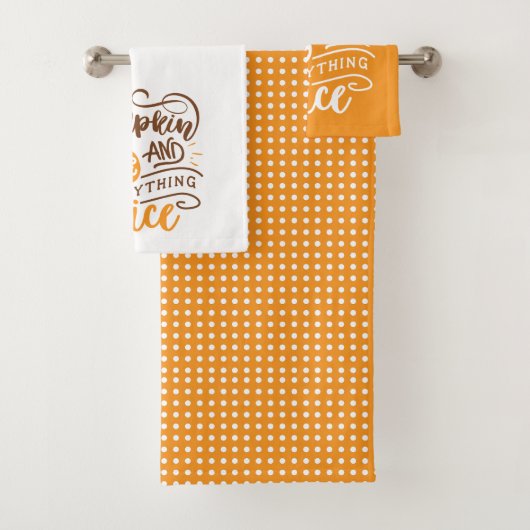 ニース書道のカボチャスパイスおよびすべて バスタオルセット (インサイチュ)