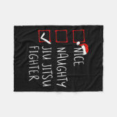 ニース柔術いけな実戦闘機リストChristmas Sant フリースブランケット (正面(横))