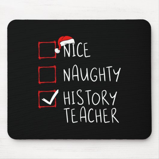 ニース歴いけな史先生クリスマスリスト学校 マウスパッド (正面)