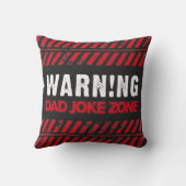 ニース注意文字デザインパパジョークゾーン クッション (裏面)