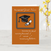 ニース素晴らし卒業祝い焼きオラン カード (黄色い花)