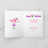 ニース素晴らし1stクリスマス恐竜パープルカード カード (内部)