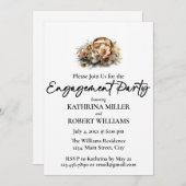 ニース結婚リングや輪、婚約パーティ 招待状 (正面/裏面)