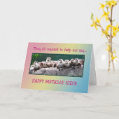 ニース誕生日とカワウソ カード (黄色い花)