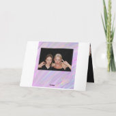ニース誕生日カパーソナライズされたードフォトピンクパープル カード (裏面)