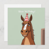 ニース誕生日カード – 馬車版 シーズンカード (正面/裏面)