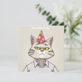 ニース誕生日カード – Cat Edition カード (スタンド正面)