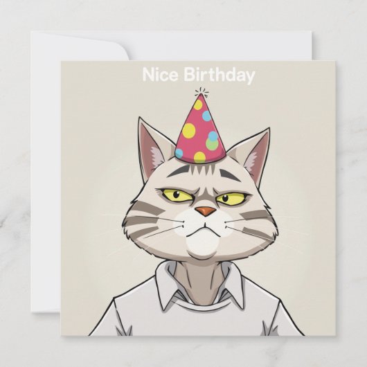 ニース誕生日カード – Cat Edition カード (正面)