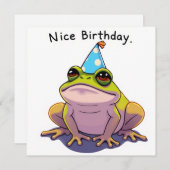 ニース誕生日カード – Frog Edition シーズンカード (正面/裏面)