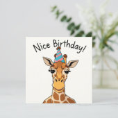 ニース誕生日カード – Giraffe Edition カード (スタンド正面)