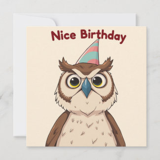 ニース誕生日カード – Owl Edition カード
