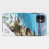 ニース、フランスのiPhone 5のモノグラムのな場合で浜に引き上げて下さい Case-Mate iPhoneケース (裏面(横))