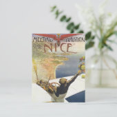 ニース・フランス上空のヴィンテージ旅行ポスター (スタンド正面)