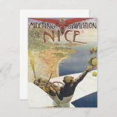 ニース・フランス上空のヴィンテージ旅行ポスター (正面/裏面)