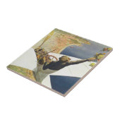 ニース・フランス上空のヴィンテージ旅行ポスター タイル (側面)