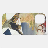 ニース・フランス上空のヴィンテージ旅行ポスター Case-Mate iPhoneケース (裏面 (横))