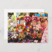 ニース,フランス – フラワーマーケット – マルシェauxフルーア ポストカード (正面/裏面)