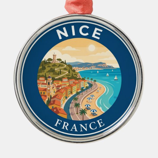 ニース フランス メタルオーナメント (正面)