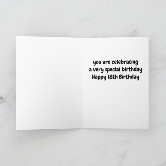 ニース**18誕生日**何という特別誕生日 カード (内部)