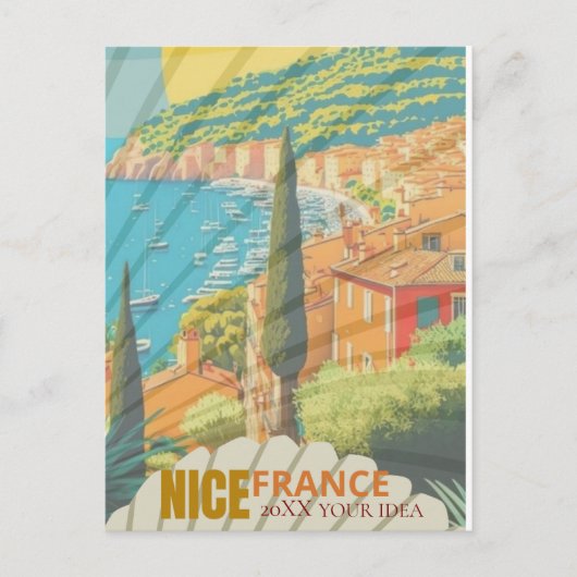 ニースFrance旅行はがき、ニースはがき、ニースF ポストカード (正面)