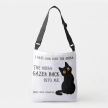 ニーチェのブラックキャットパロディトートバッグ