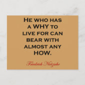 ニーチェの名言 - どんな状況でも耐えろ ポストカード (正面)