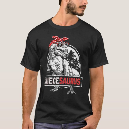 ニーチェサウルスレックス恐竜ニーチェサウルス母ファム Tシャツ (正面)