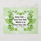 ニーチェ引用文あなたの運命を愛して… ポストカード (正面)