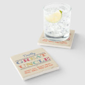 ニーチェ素晴らしス&甥の叔父 ストーンコースター (横)