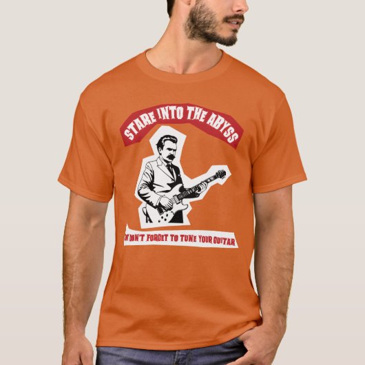ニーチェ ギター 詛われた格言 少女 Tシャツ (正面)