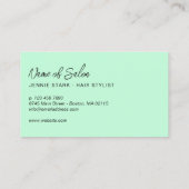 ニートアローブラックミントミニマル次アポイントメント 予約カード (裏面)