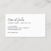 ニート矢印白黒ミニマル次のアポイントメント 予約カード (裏面)