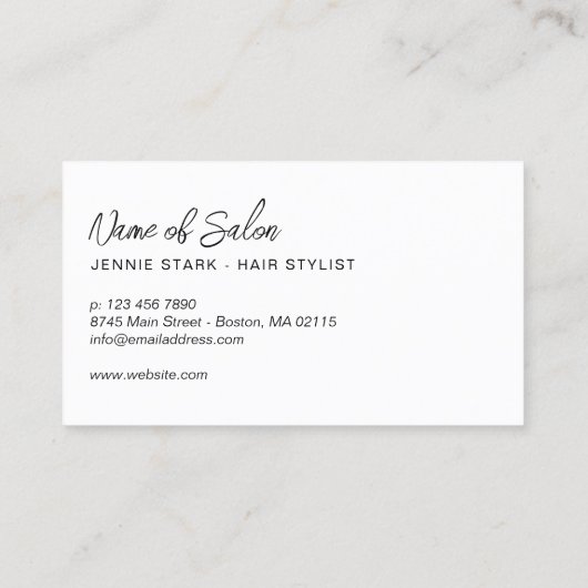 ニート矢印白黒ミニマル次のアポイントメント 予約カード (裏面)