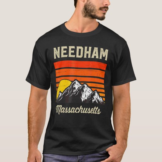 ニードハムマサチューセッツ州立都市州アメリカ Tシャツ (正面)