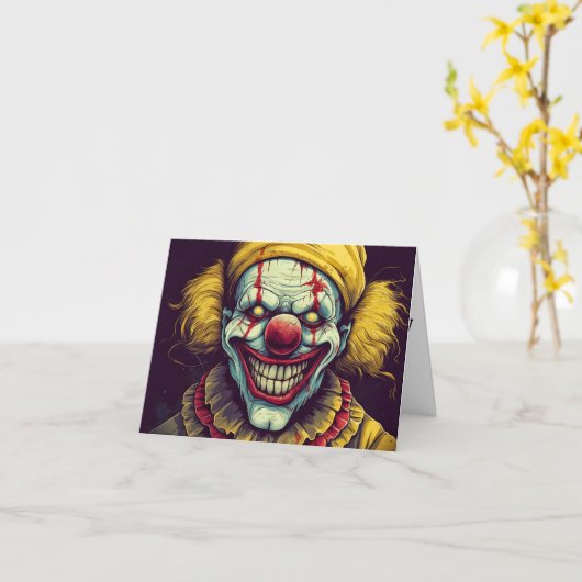 ニードフリークショーカーニバルピエロハッピーハローウィン カード (黄色い花)