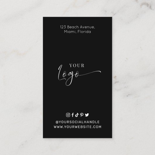 ニードルのリップフィ気にラー指示のロエレガントゴ 名刺 (裏面)