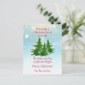 ニードルアクリスマスツリーフラットホリデーカード シーズンカード (スタンド正面)