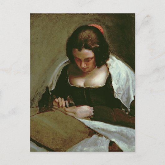 ニードルウーマン， c.1640-50 ポストカード (正面)