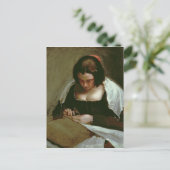 ニードルウーマン， c.1640-50 ポストカード (スタンド正面)